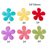Multicolors Flower Eardrop Metal Diy Pendant Necklace Earring Charms 10pcs