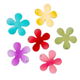 Multicolors Flower Eardrop Metal Diy Pendant Necklace Earring Charms 10pcs