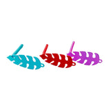Multicolors Plated Leaf Shape Stud Earrings Necklace Jewelry Diy 10pcs