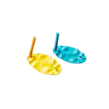 Multicolors Plated Oval Dent Stud Earrings Accessories DIY Material 10pcs