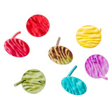 10pcs Multicolor Round Dent Stud Earrings Jewelry Component Diy Material