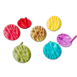 10pcs Multicolor Round Dent Stud Earrings Jewelry Component Diy Material