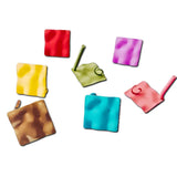 Multicolors Square Dent Stud Earrings Accessories DIY Material