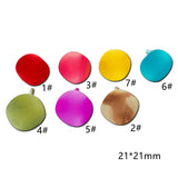 Wave Round Stud Earrings Accessories Necklace Jewelry Component Diy 10pcs