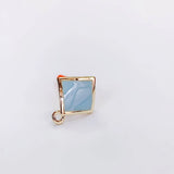 Multicolors Square Stud Earrings Set of 8