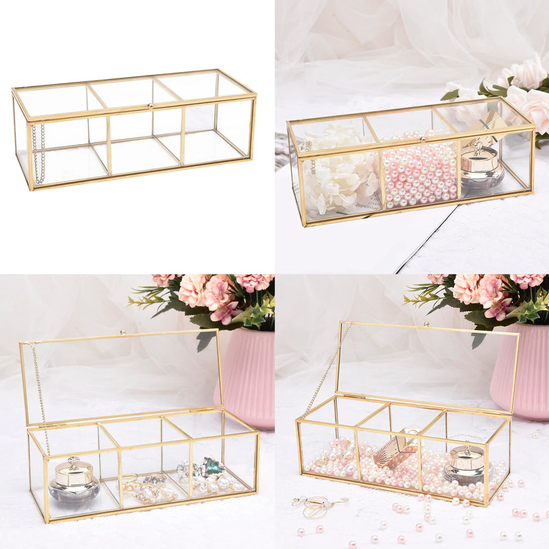 Glass Makeup Brush Organizer Bathroom Cosmetics Holder