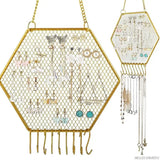Earring Wall Holder Hanging Organizer Jewelry Storage Hexagon Hook