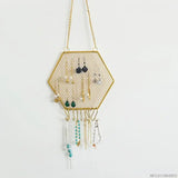 Earring Wall Holder Hanging Organizer Jewelry Storage Hexagon Hook