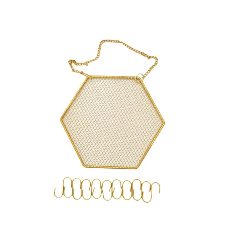 Earring Wall Holder Organizer Jewelry Storage Hexagon Hooks