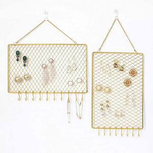 Earring Wall Holder Organizer Jewelry Storage Hexagon Hooks