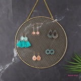 Earring Wall Holder Organizer Jewelry Storage Round Decor Hooks