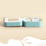 Multifunction Leather Jewelry Box Earrings Rings Holder Organizer
