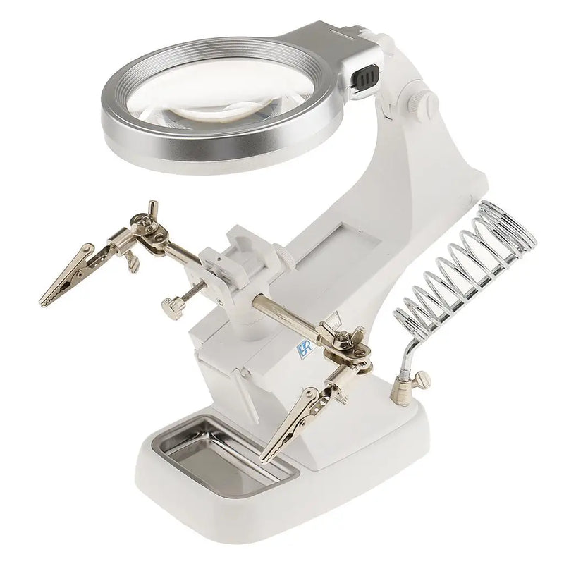 LED Helping Hand Soldering Magnifying Clamp