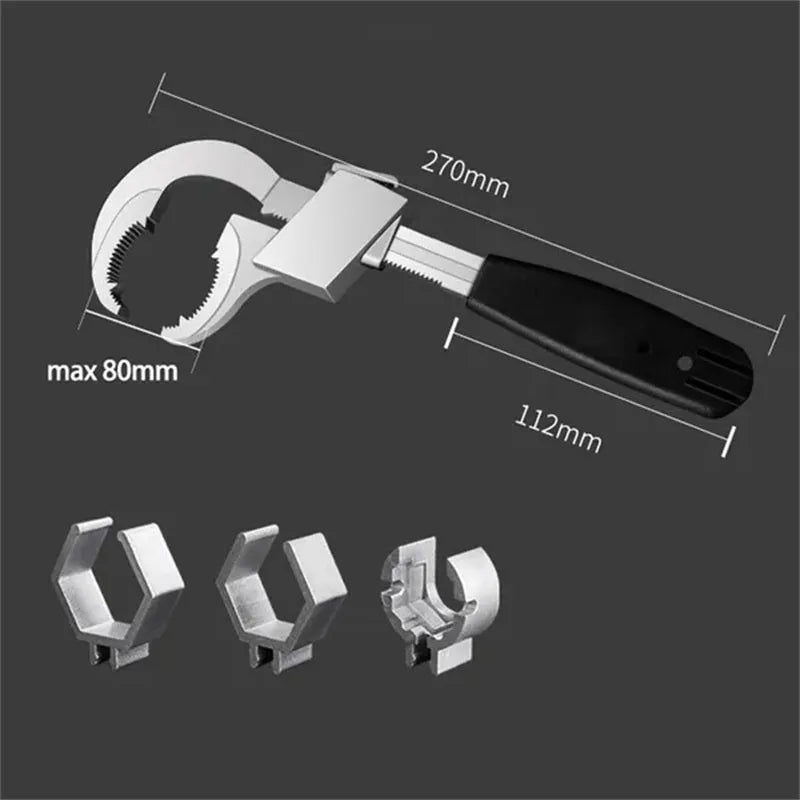 Adjustable Bathroom Wrench Double Ended Spanner Sink Faucet Repair Tool