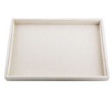 Beige Linen Jewelry Tray Earring Display Organizer Holder
