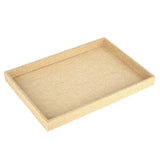 Beige Velvet Jewelry Pendant Tray Organizer Box