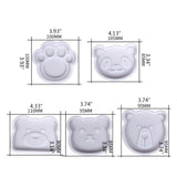 Little Bear Coaster Silicone Mold for DIY Epoxy Making Cups Crafts