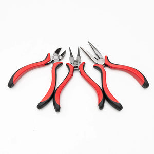 Jewelry Pliers Tool Set Round Nose End Cutting Wire Making Accessories