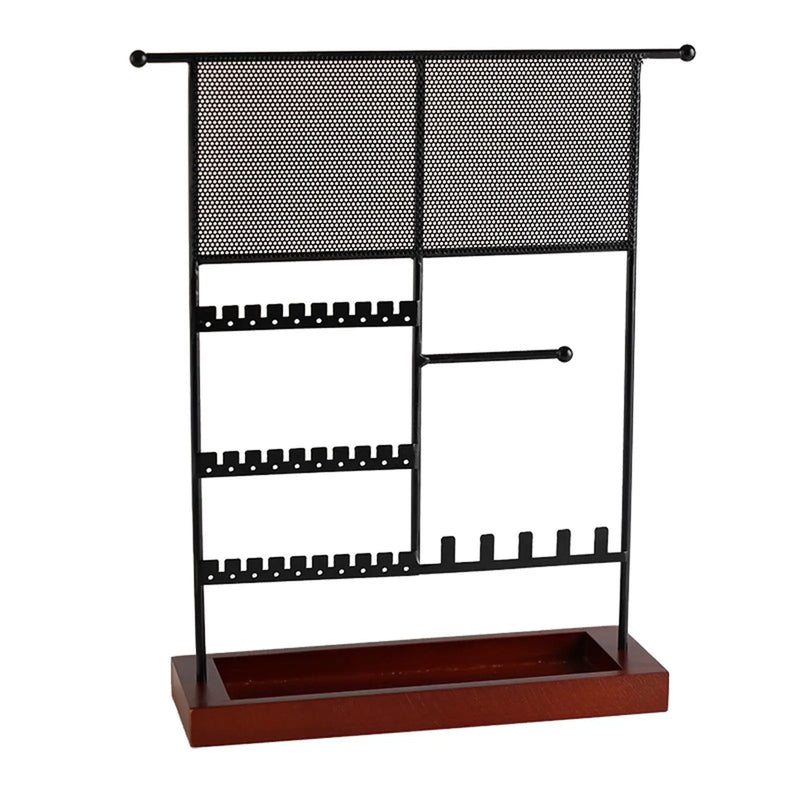 Modern Metal Necklace Holder Rack for Chains Rings