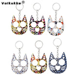Justice Cat Metal Pink Bottle Opener Keychain Car Bag Key Chain Accessories