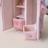Pink Jewelry Box Organizer with Mirror