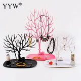 Pink Tree Shape Jewelry Display Holder Stand Rack