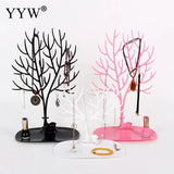 Pink Tree Shape Jewelry Display Holder Stand Rack