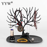 Pink Tree Shape Jewelry Display Holder Stand Rack