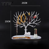 Pink Tree Shape Jewelry Display Holder Stand Rack