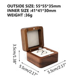 Small Square Jewelry Box Ring Holder Organizer for Wedding