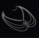 Retro Water Drop Turquoise Beach Anklet Female Summer Jewelry