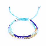 Beaded Braided Bracelets Stackable Boho Jewelry