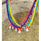 Heart Pendant Layered Beads Necklace Women Jewelry