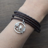 Multilayer Bigfoot Charm Rope Bracelet for Men Women