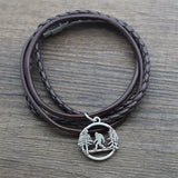 Multilayer Bigfoot Charm Rope Bracelet for Men Women