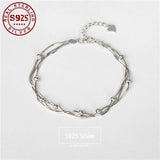 925 Silver Multi-Layer Bracelet Twining String Beads for Women