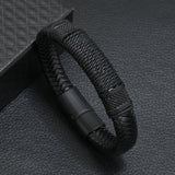 Braided Rope Bracelets Men Women Charm Leather Bracelets