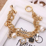 Camellia Pearl Bracelet Flower Number 5 Pendant Jewelry