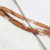 Multilayer Natural Wood Bar Link Bracelets for Women