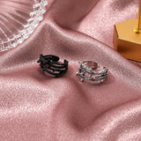 Multilayer Leaf Rings Resizable Opening Finger Rings for Women Girl