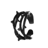Multilayer Leaf Rings Resizable Opening Finger Rings for Women Girl
