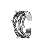 Multilayer Leaf Rings Resizable Opening Finger Rings for Women Girl
