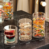 Rotating Jewelry Storage Box Organizer Display Rack with Cover