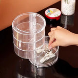 Multilayer Jewelry Storage Box Transparent Cosmetics Holder Display Rack