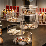 Multilayer Jewelry Storage Box Transparent Cosmetics Holder Display Rack