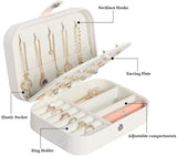 Multilayer Jewelry Storage Box PU Leather Organizer Case Travel Bag