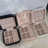 Multilayer Jewelry Storage Box PU Leather Organizer Case Travel Bag
