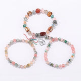 Multilayer Natural Stones Bear Charm Bracelets for Women Bohemia Jewelry