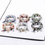 Multilayer Natural Stones Bear Charm Bracelets for Women Bohemia Jewelry