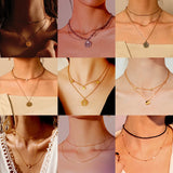 Stainless Steel Multilayer Long Pendant Necklace for Women